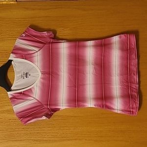 Nike Dri-Fit Pink/White Striped Top Size XS